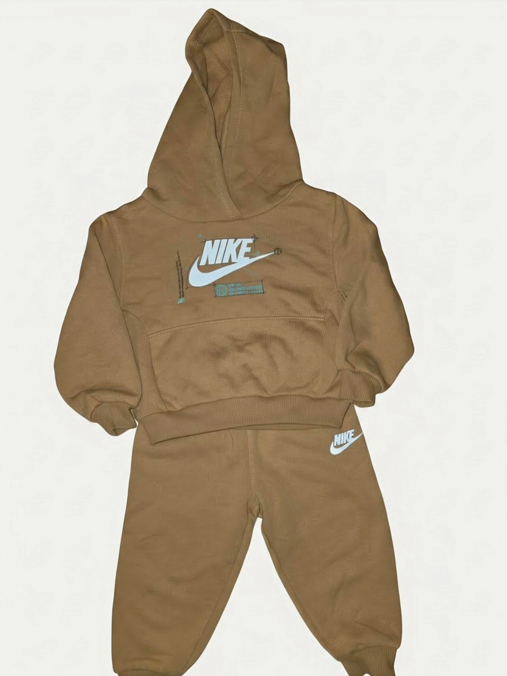 Nike Brown Hooded Sweatshirt and Jogger Set